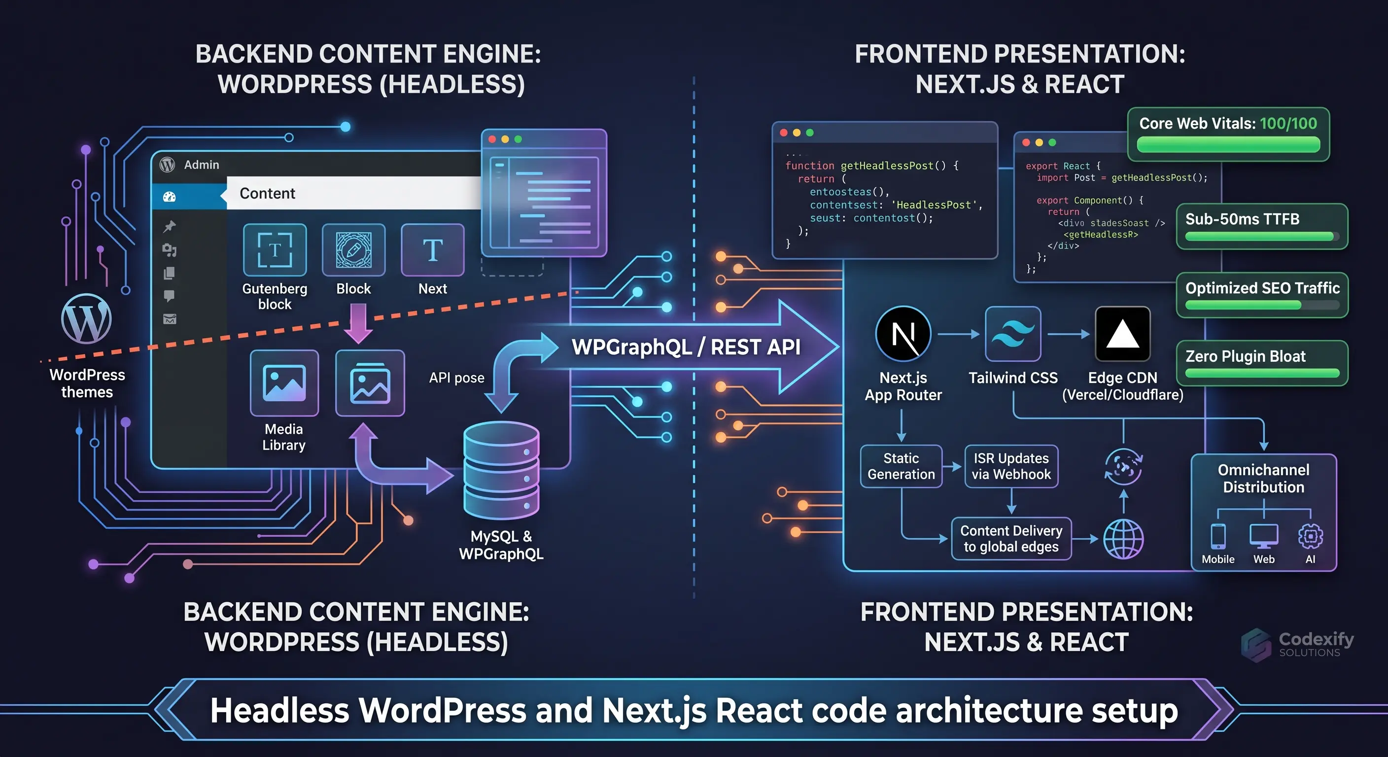Headless WordPress and Next.js React code architecture setup