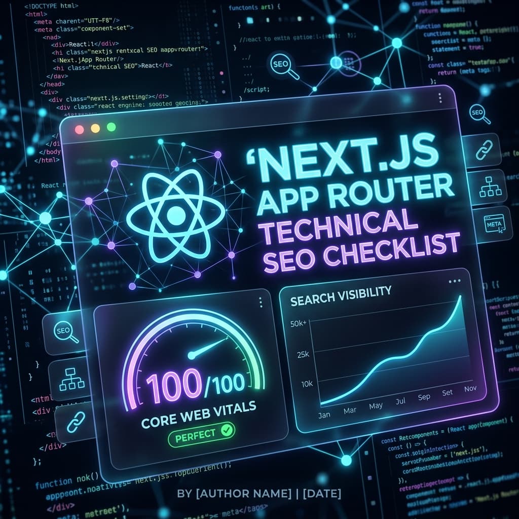 Next.js App Router technical SEO optimization checklist and React Server Component architecture